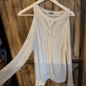 Open shoulder sweater